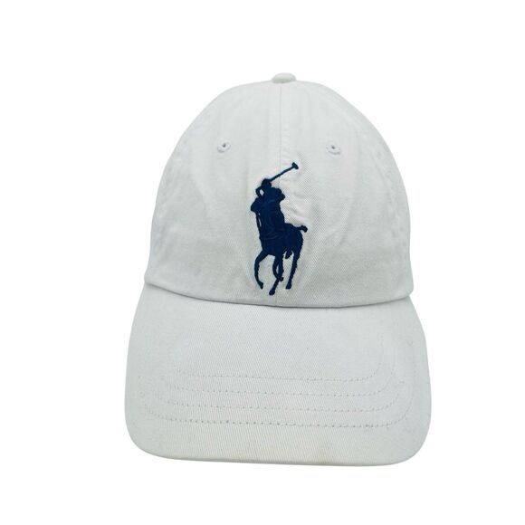 Polo Ralph Lauren Hat Men’s Adult Size White Embroidered 3 Golf Dad Cap - Picture 1 of 6